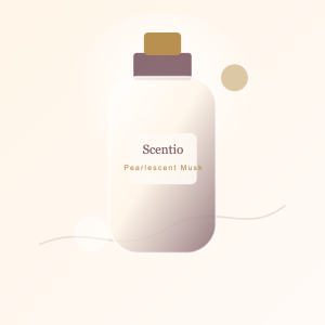 Scentio fragrance bottle visual for pearlescent-musk