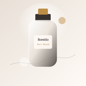Scentio fragrance bottle visual for scentio-noir-wood
